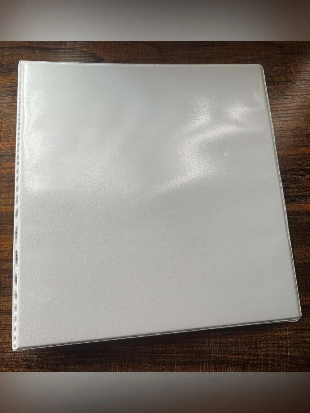 White 3 Ring Binder 1 Inch Clear View Cover Interior Pockets School Office